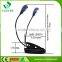 Fashionable Book Reading 2 Led Target Adjustable Led Mini Clip Book Light