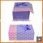 delicate flat folding gift box with ribbon