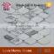 Hot sale octagon carrara white marble and crystal diamond glass mix mosaic for wall and backsplash