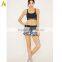 polyester mma womens printed custom brand surf yoga shorts