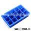 Eco-friendly 15 Cavity Square Ice Cream Tools Silicone Ice Cube Ice Pop Molds