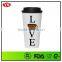 16oz insulated double wall bpa free plastic thermo mug