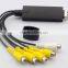 4CH USB 2.0 Video Capture Adapter DVR Card Easier Cap Card Audio AV Video Converter Capture Card Support Window XP/Vista/Win7