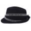 Fashion hat with double row rivets for Unisex /fedora hat with double rows rivets