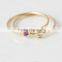 Hotsale gold coating simple stone ring designs single stone finger ring