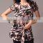 Pretty Steps 2016 new fashion chiffon blouse short sleeve printed shirt for ladies
