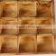 burning color compartment tray,wooden rustic tray,supermarket wooden tray
