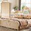 2016 luxury and elegant antique bedroom sets and french style solid wood double bed