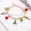 Wholesale online shop Christmas tree pendant bangle alloy chain jewelry fashion new kids Christmas Bracelet