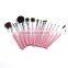 Long Lasting Cosmetic Brush for Beginner Professional 15pcs Makeup Brush With Cylinder