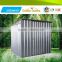 Water resistance garden shed 2015 bset selling for storing tools with colour coated steel sheet cover