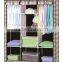 Single Canvas effect Wardrobe Clothes Storage Cabinet
