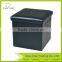 Store More Promotional Unique Black Pu Leather Ottoman Storage