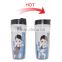 2017 HOT SELLING Travelling Plastic Mug With Lid And Straw
