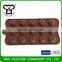 Round silicone mold for chocolate jelly and candy 15 pieces per mold