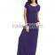 new model casual long dresses Women's Short Sleeve Loose Casual Plain floor length Maxi long dress muslim casual