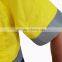 OEM Mining Workwear Uniform Mens Button-front Yellow Cotton Twill Work Shirt with Hi Vis Tapes