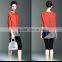 Latest new womens big yards loose contrast color fold dress