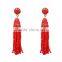 Bohemian jewelry small beads long tassel charms earrings for women