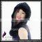 CX-C-243A Fur Hooded Scarf Winter Fur Hat Earmuff Fur Hats And Scarves