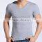 best selling cheap western european v-neck man plain blank tee t-shirts