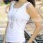 top sale custom 100% organic cotton comfortable blank white tank top for women