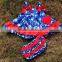 2016 kids heart print patriotic swing top set toddler May Memorial Day swing outfits with matching necklace and bow