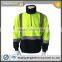 Fleece two tone high visibility safety sweatshirt with reflective tape and half zipper meet EN ISO 20471