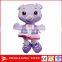 Washable re-use lovely animal vlolet plush doodle bear doll for painting