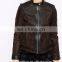 Best Quality 100% Genuine Leather Women Girls Biker Jacket with Zipper