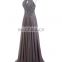 Luxury Spaghetti Strap Crystals Beaded Sequined Prom Dress 2016 High Quality Backless Chiffon Long Evening Dresses Robe Soiree