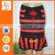 Stripe short african print skirts printed cotton skirts pictures with beading and ribbon