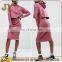  China Midi Sweat Dress Ribbed Hoody Dress Pink Dress Clothing
