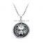 Classic Top Quality Round Lion's Head Pendant Simple Antique Slivery Chain Latest Design Necklace