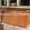 Custom made corten steel planter rectangular box