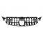 GT R Front black Grill Grille 15-18 For Mercedes Benz C-Class W205 C200 C250 C300 C43