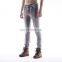 DiZNEW high quality broken skinny grey denim jeans men