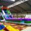 New design gorgeous purple Inflatable palm tree long slide with pool, Inflatable slip and slide on hot sale