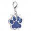 Wholesale anti-rust and corrosion resistance footprint shape pet identity glitter dog tags pet tags sublimation