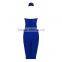 Summer dress wholesale luury 2016 new fashion blue halter sey women evening party bandage Dress Bandage Bodycon Women Wearing