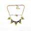 Chic 2015 Fashion Jewelry Triangle Shaped Casting Acrylic Beads Statement Necklace Set