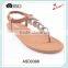 Shiny upper material sequined wholesale ladies sandals factory made in china