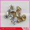 Super shiny colorful dyeable crystal acrylic stone buttons for lady's fashion