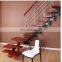 CBMMART Indoor custom mono stringer u shaped wood staircase