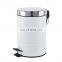Embossing white color 3L/5L/12L dustbin garbage can soft closed dust bin waste stainless steel garbage can