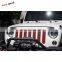 Красные вставки для решетки радиатора из алюминиевого сплава с сеткой для Jeep Wrangler JK JKU 2007 - 2018 годов. Оригинальная матовая решетка радиатора для передней капота