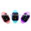 2022 Custom Prograce Lbs Red Calling And Gps Round Camera Alarm Smart Band Kids Children Play Toys Watch With Sim Card Slot
