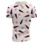 White Customized Sublimation Polo Shirt of Lipstick And Lip Print Pattern With Short Sleeves