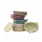 Cute Animal Bear Kids Tableware Dinner Dish Feeding Plate With Lid Baby Silicone Tableware