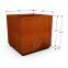 Youlite Outdoor Popular Weather Resistant Flower Pot Round Square Red Rust for Outdoor Spaces Corten Steel Planter Box